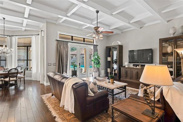 Chandelier, Dining room, Interior, Living room, Wood Texture Flooring