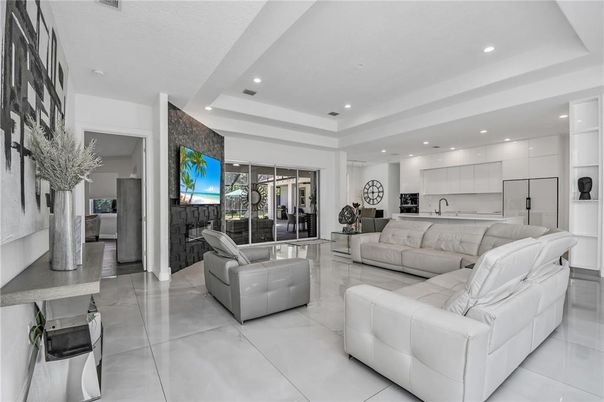 Interior, Living room, Recessed Lighting