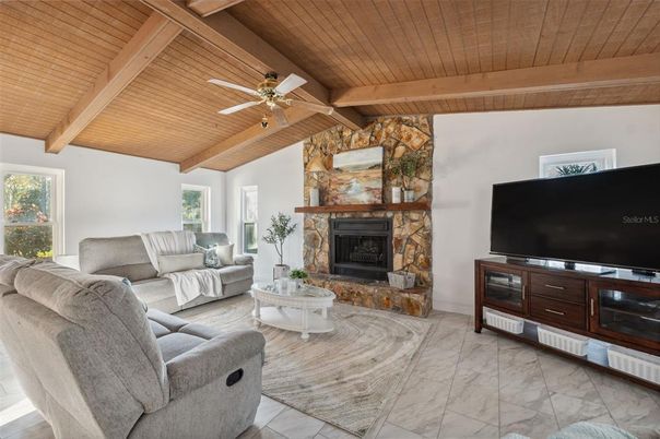 Fireplace, Interior, Living room, Marble, Stone Walls, Wooden Beams, Wooden Ceilings