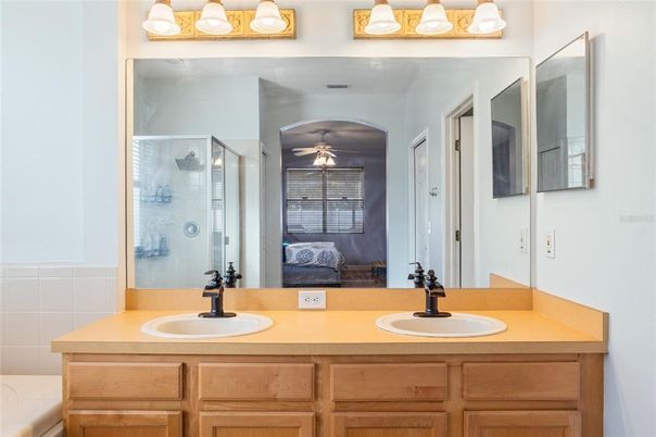 Bathroom, Dual Sink Vanities, Glass Shower, Interior