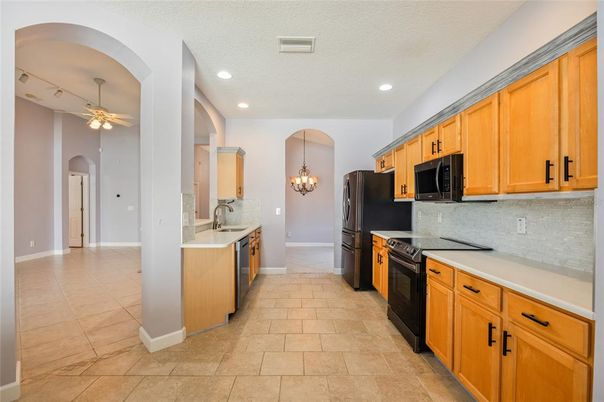 Chandelier, Interior, Kitchen, Recessed Lighting