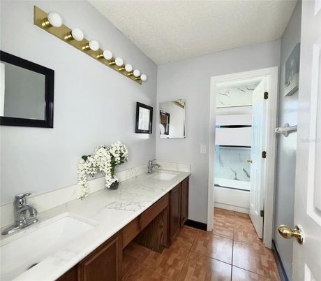 Bathroom, Dual Sink Vanities, Interior, Marble Walls