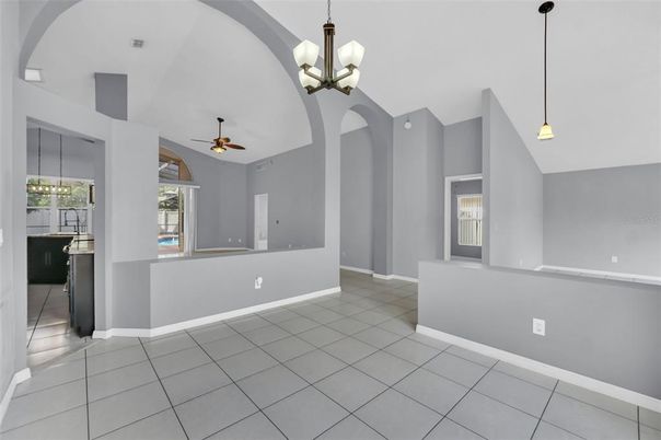 Chandelier, Empty room, Interior, Pendant Lights