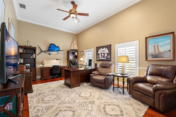 Home Office, Interior, Wood Texture Flooring