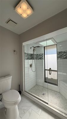 Bathroom, Glass Shower, Interior, Marble