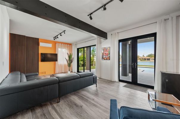 Interior, Living room, Wooden Beams, Wood Texture Flooring