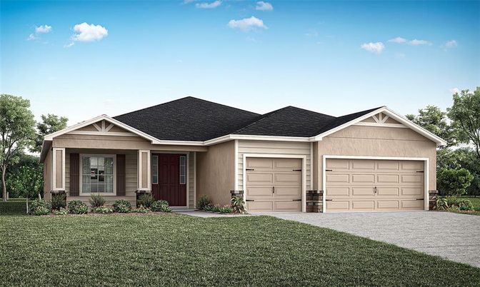 Attached, Exterior, Facade, Ranch