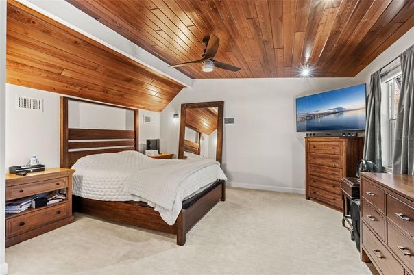 Bedroom, Interior, Wooden Ceilings