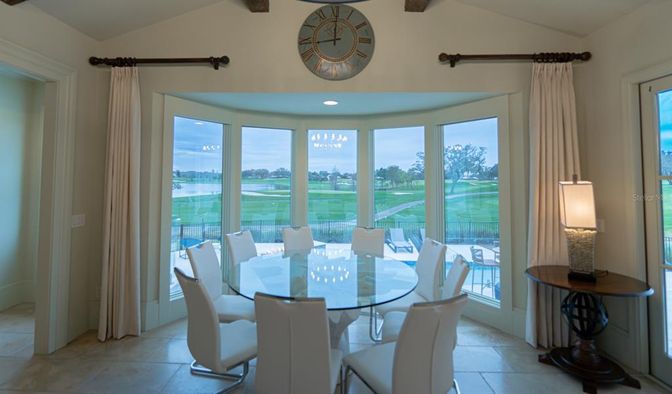 Dining room, Interior, Recessed Lighting, Water