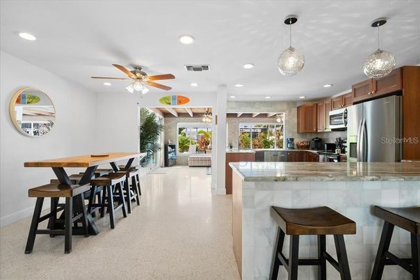 Interior, Kitchen, Pendant Lights, Recessed Lighting, Stainless Steel Appliances