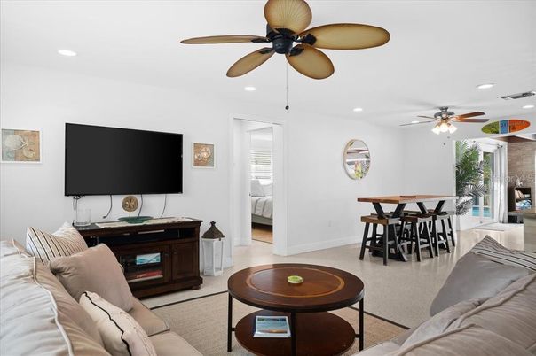 Bedroom, Dining room, Interior, Living room, Recessed Lighting