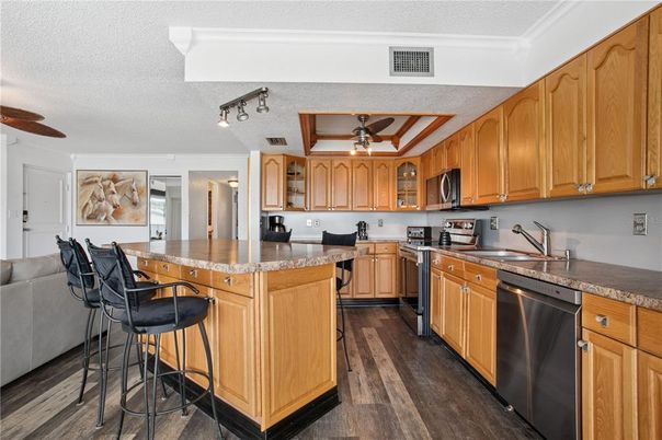 Interior, Kitchen, Wood Texture Flooring