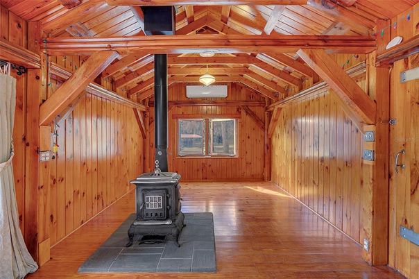 Fireplace, Interior, Pendant Lights, Wooden Beams, Wooden Ceilings, Wood Texture Flooring, Wooden Walls