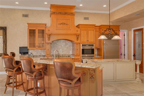 Interior, Kitchen, Pendant Lights, Recessed Lighting, Stainless Steel Appliances