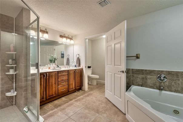 Bathroom, Dual Sink Vanities, Glass Shower, Interior