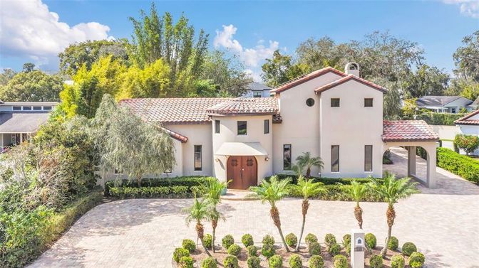 Backyard, Exterior, Facade, Spanish Mediterranean