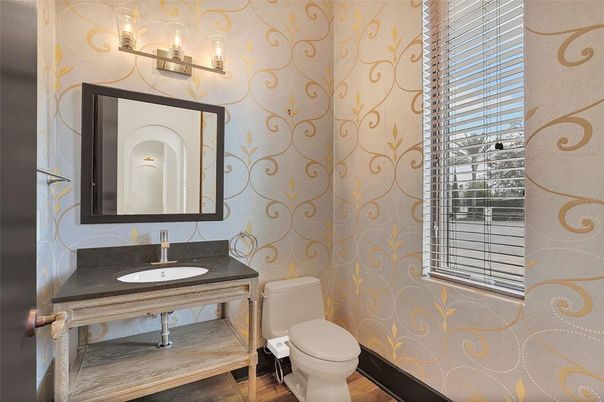 Bathroom, Interior, Wood Texture Flooring