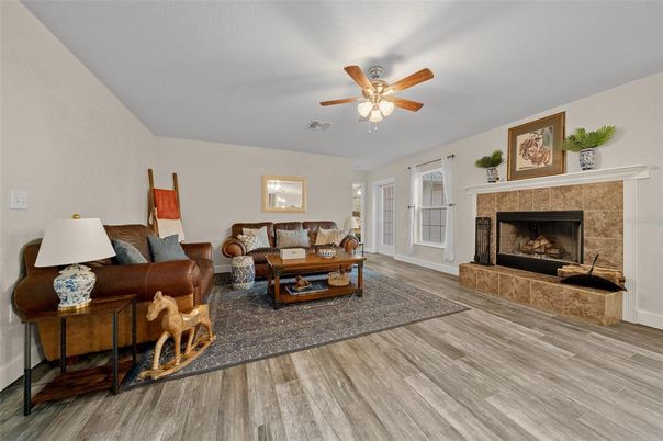 Fireplace, Interior, Living room, Wood Texture Flooring