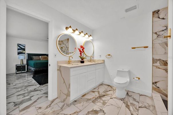 Bathroom, Dual Sink Vanities, Interior, Marble