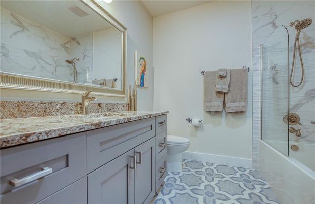Bathroom, Glass Shower, Interior, Marble Walls