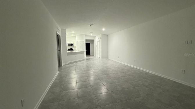 Empty room, Interior, Kitchen, Recessed Lighting