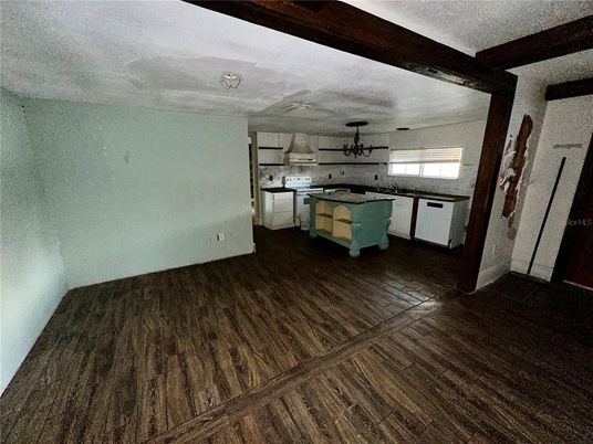 Interior, Kitchen, Wood Texture Flooring