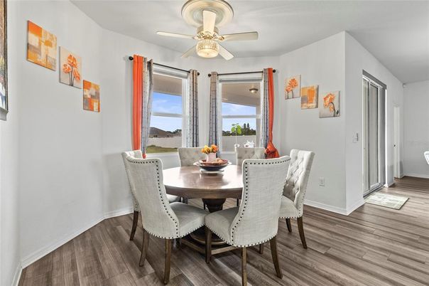 Dining room, Interior, Wood Texture Flooring