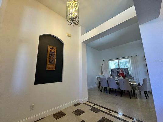 Dining room, Interior, Pendant Lights