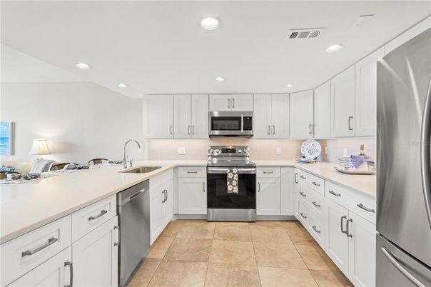 Interior, Kitchen, Recessed Lighting, Stainless Steel Appliances