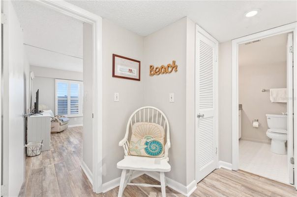 Bathroom, Interior, Recessed Lighting, Wood Texture Flooring