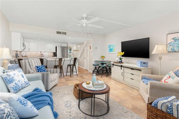 Dining room, Interior, Kitchen, Living room, Recessed Lighting, Stainless Steel Appliances