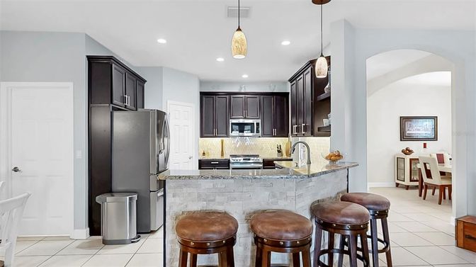 Interior, Kitchen, Pendant Lights, Recessed Lighting, Stainless Steel Appliances
