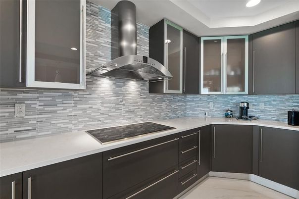 Interior, Kitchen, Marble, Recessed Lighting, Stainless Steel Appliances