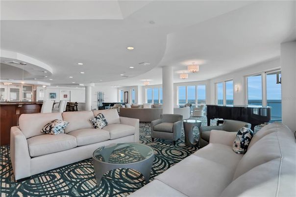 Dining room, Interior, Kitchen, Living room, Pendant Lights, Piano, Recessed Lighting