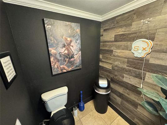 Bathroom, Interior, Pendant Lights, Wooden Walls