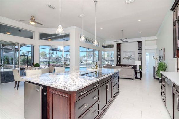 Dining room, Interior, Kitchen, Living room, Pendant Lights, Recessed Lighting, Water