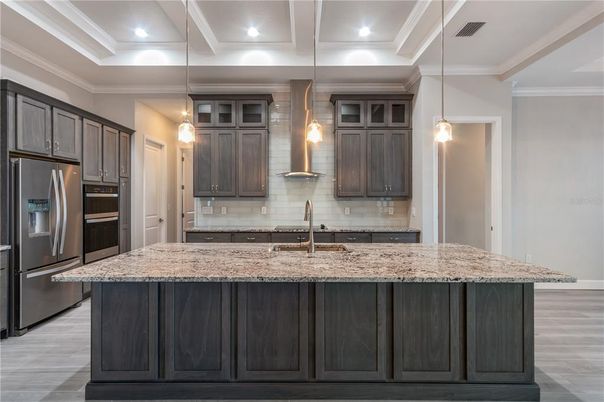 Interior, Kitchen, Pendant Lights, Recessed Lighting, Stainless Steel Appliances