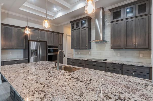 Interior, Kitchen, Pendant Lights, Recessed Lighting, Stainless Steel Appliances