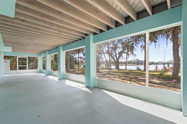Interior, Sun Room, Water, Wooden Beams, Wooden Ceilings