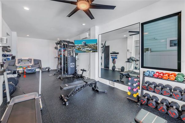 Fitness Equipment, Interior, Recessed Lighting