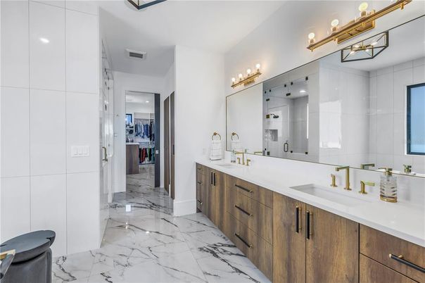 Bathroom, Dual Sink Vanities, Interior, Marble