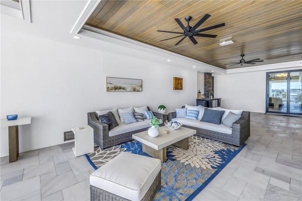 Interior, Living room, Recessed Lighting, Wooden Ceilings