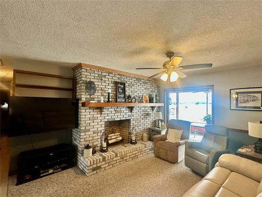 Fireplace, Interior, Living room, Stone Walls