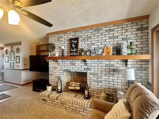 Fireplace, Interior, Stone Walls