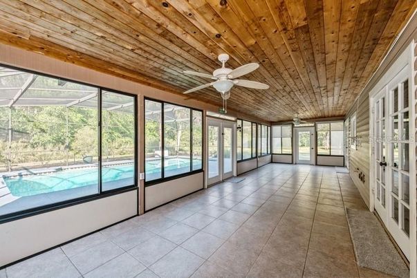 Interior, Sun Room, Wooden Ceilings