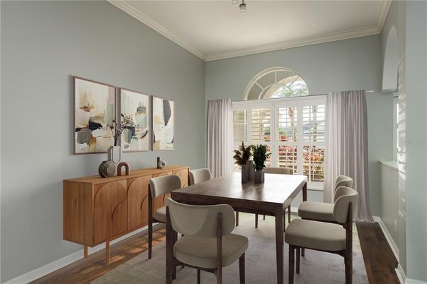 Dining room, Interior, Wood Texture Flooring