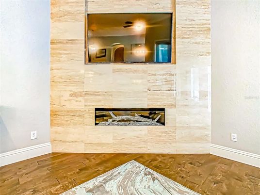 Fireplace, Interior, Wood Texture Flooring