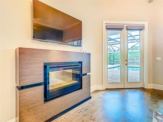 Fireplace, Interior, Wood Texture Flooring