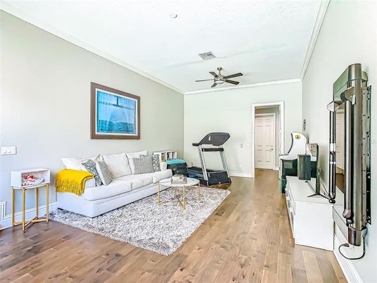 Fitness Equipment, Interior, Living room, Wood Texture Flooring
