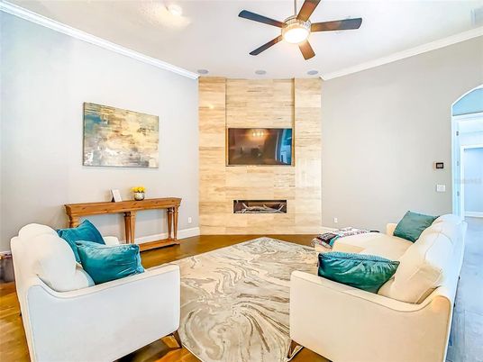 Bedroom, Fireplace, Interior, Living room, Wood Texture Flooring, Wooden Walls
